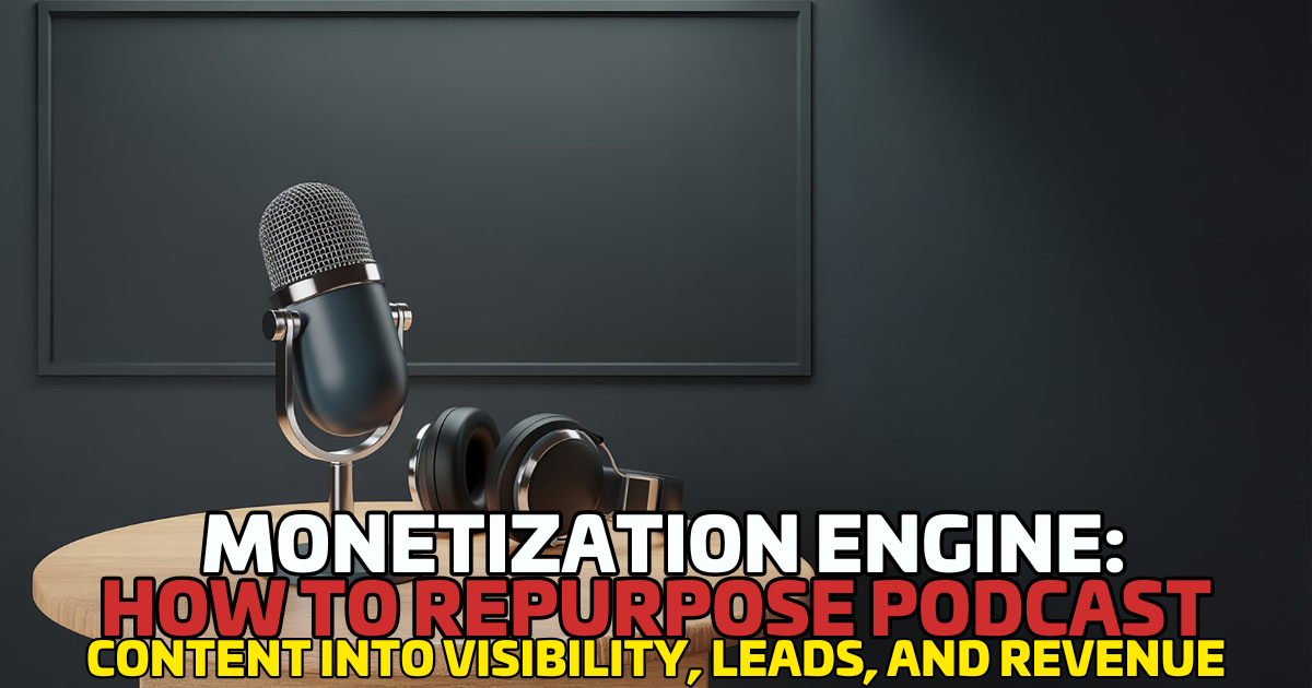 Monetization Engine: How to Repurpose Podcast Content Into Visibility, Leads, and Revenue