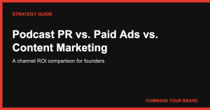 Podcast PR vs. Paid Ads vs. Content Marketing: A Channel ROI Comparison for Founders