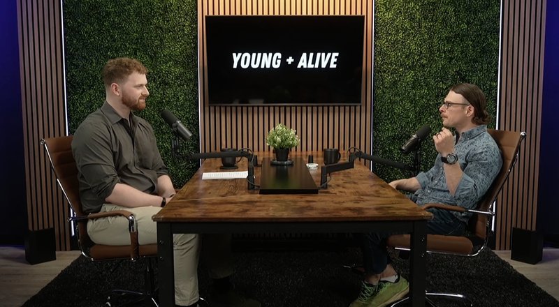 Jeremy Ryan Slate on Young and Alive podcast - booked by Command Your Brand